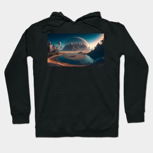 Beautiful scenery on another planet Hoodie
